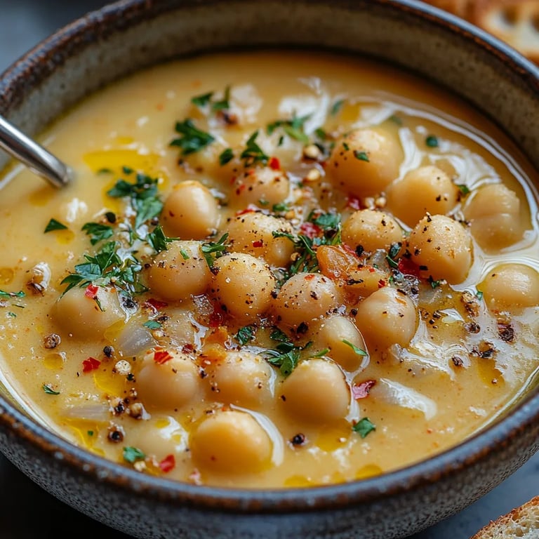 Sopa Cremosa de Grão-de-Bico com Alho: Uma Receita Incrível e Essencial