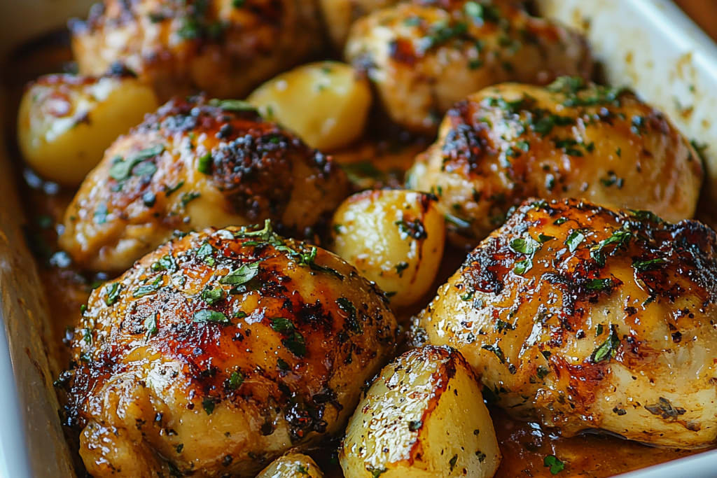 Gebackenes Zitronen-Butter-Hähnchen: Ein Unglaublich Ultimatives Rezept für 4 Personen