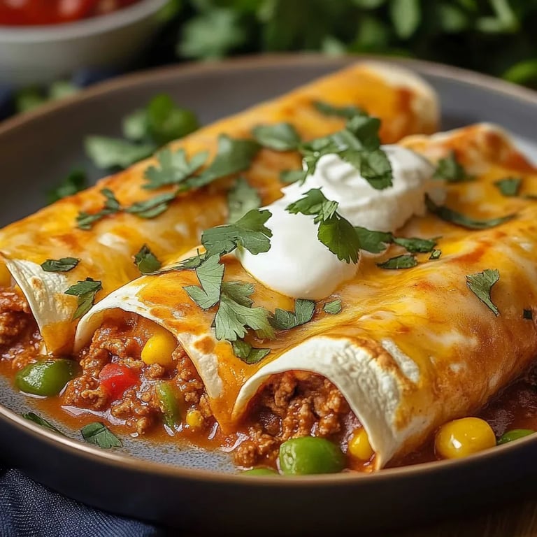 Easy Cheesy Ground Beef Enchiladas