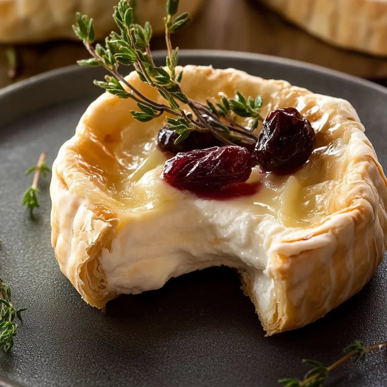 Camembert aus dem Ofen in Blätterteig