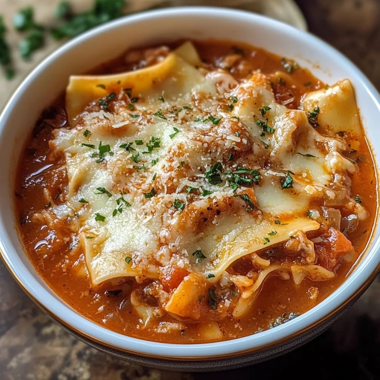 Super Quick Lasagna Soup