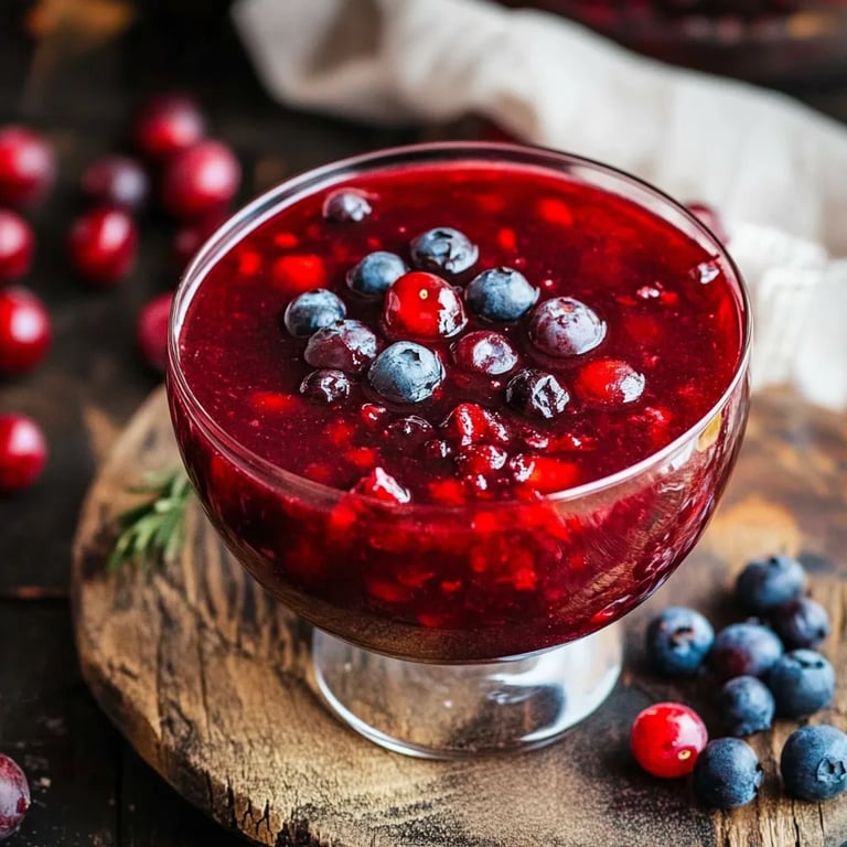 Rote Grütze mit Kirschen