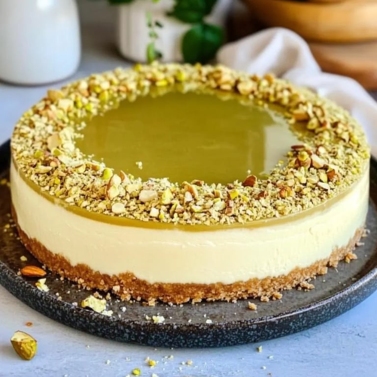 Pistazien Cheesecake ohne Backen