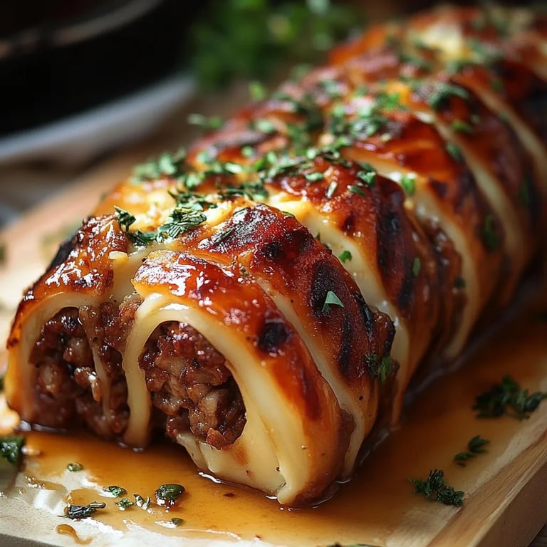 Hackfleisch-Käse-Rolle