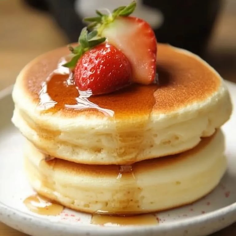 Fluffige japanische Soufflé-Pfannkuchen