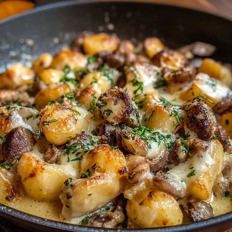 Cremige Gnocchi-Pilz-Pfanne