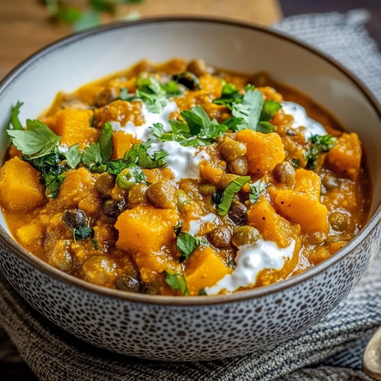 Kürbis-Linsen-Curry