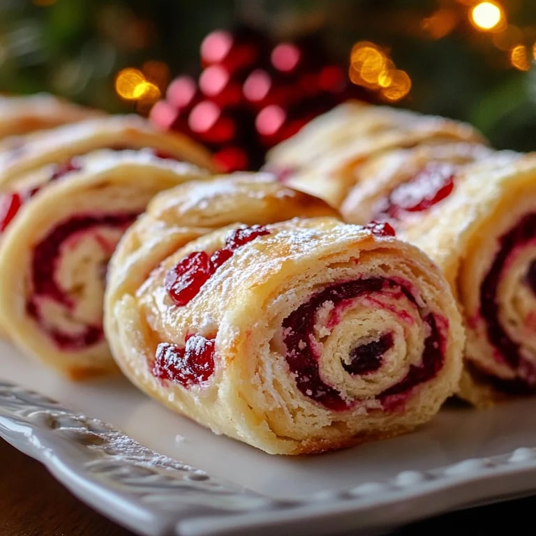 Festive Christmas Cranberry Roll Ups