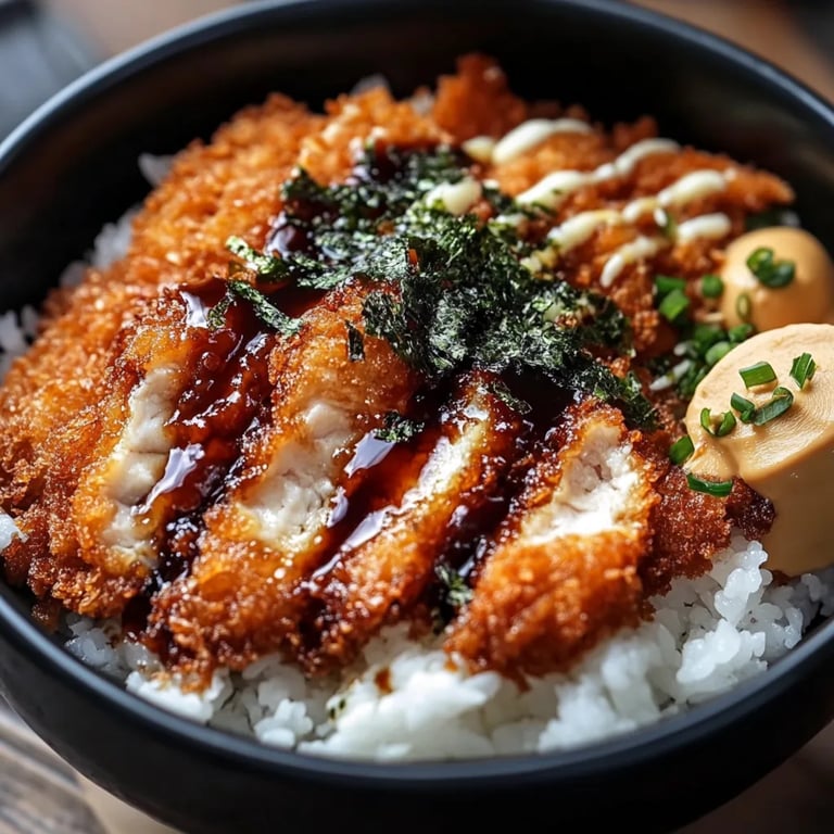 Crispy Japanese Katsu Bowls w/ Tonkatsu Sauce