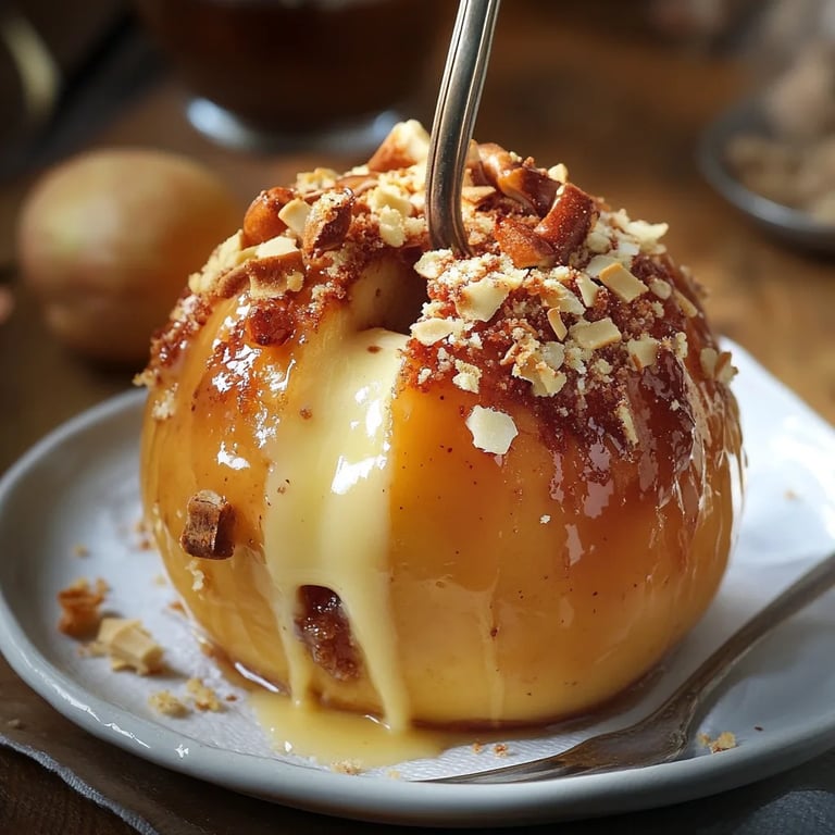 Klassischer Bratapfel mit Marzipan