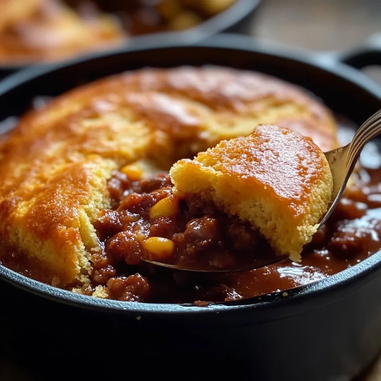 Texas Style Chili mit Cornbread Crust
