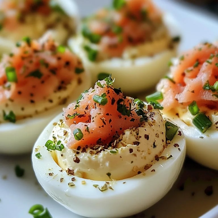 Smoked Salmon Deviled Eggs