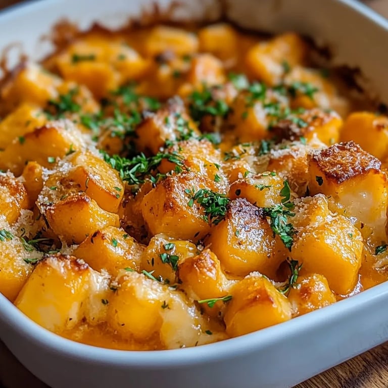 Butternut-Kürbis-Auflauf mit Gnocchi