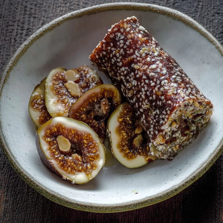 Salame de tâmaras com frutos secos e coco