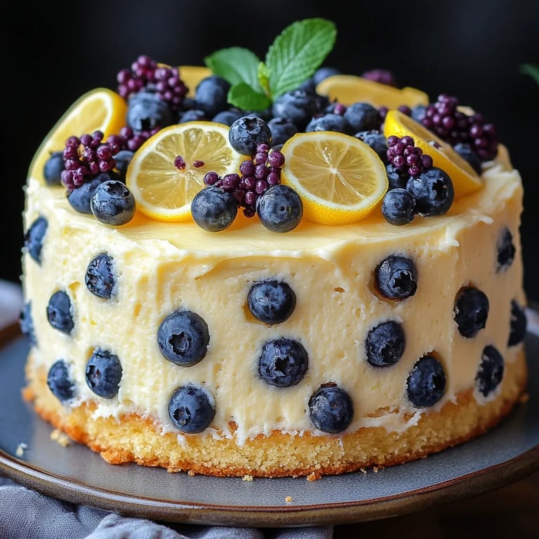 Zuckerfreier veganer und glutenfreier Zitronen-Blaubeer-Kuchen: Ein Unglaubliches Ultimatives Rezept für 5 Sinne