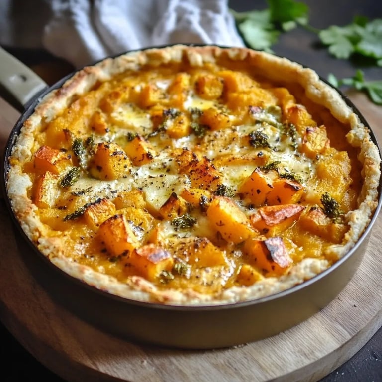 Herbstliche Kürbis-Quiche mit Lauch & Fenchel