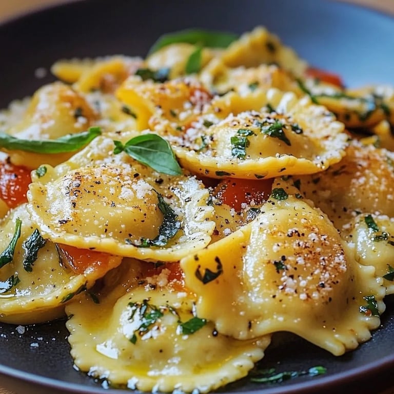 Bunte Ravioli-Gemüse-Pfanne