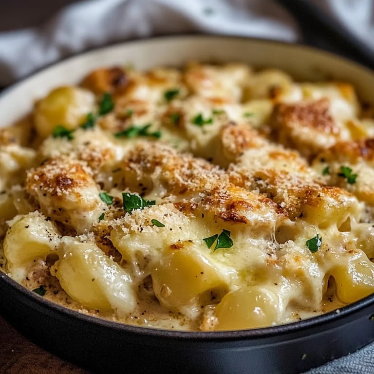Hähnchen und Kartoffeln mit Knoblauch-Parmesan