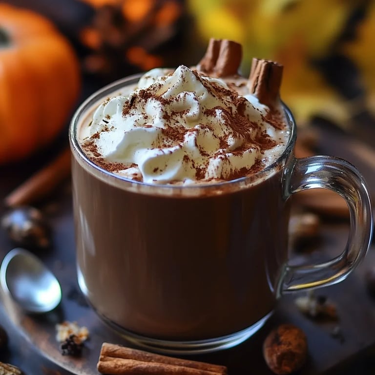 Maple Cinnamon Fall Hot Chocolate
