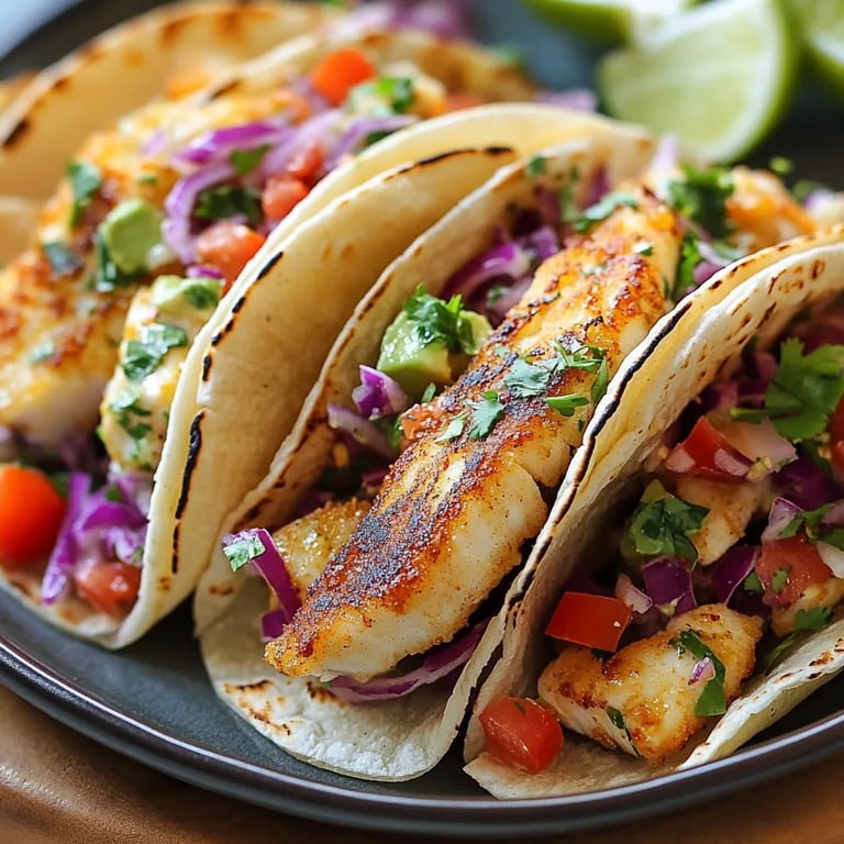 Easy Fish Tacos with Cilantro Lime Slaw