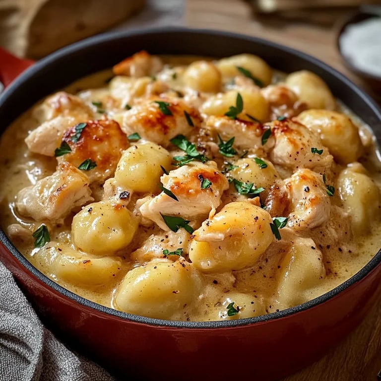 One Pot Gnocchi Chicken Pot Pie