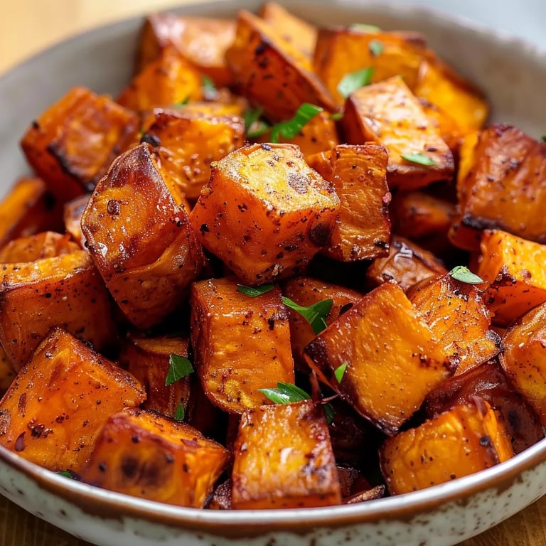 Easy Roasted Sweet Potato Cubes