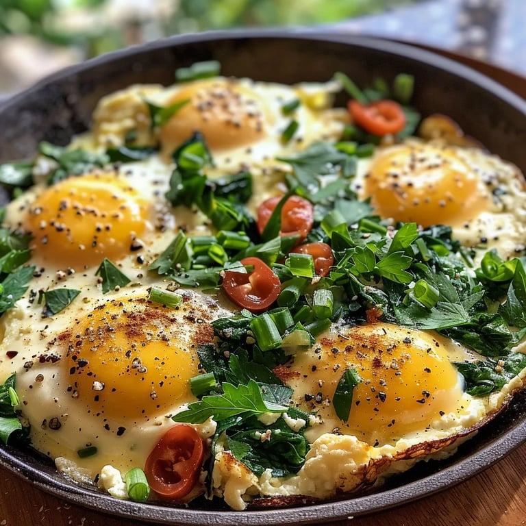 Huevos con espinacas fáciles