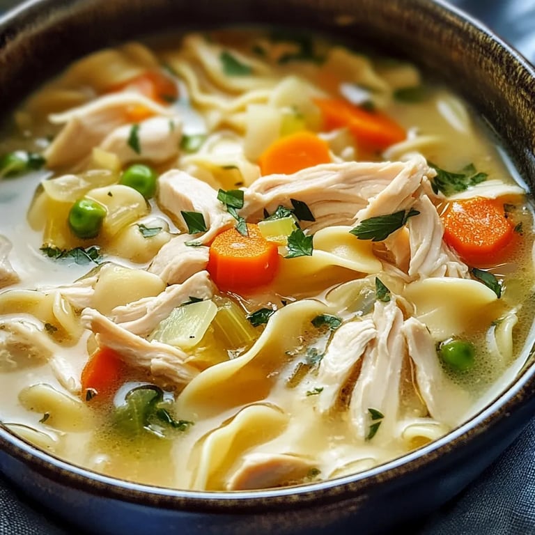 Easy Creamy Chicken Noodle Soup