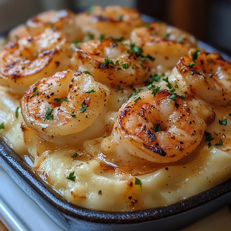 Cremige Knoblauchgarnelen über Kartoffelpüree: Ein Unglaubliches Ultimatives Rezept