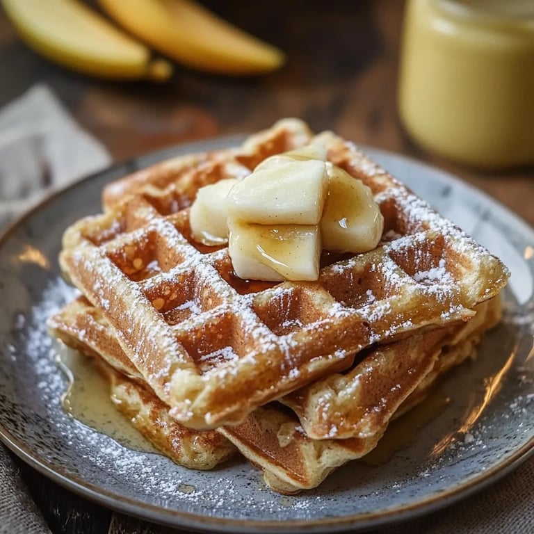Haferlocken Apfelmus Waffeln