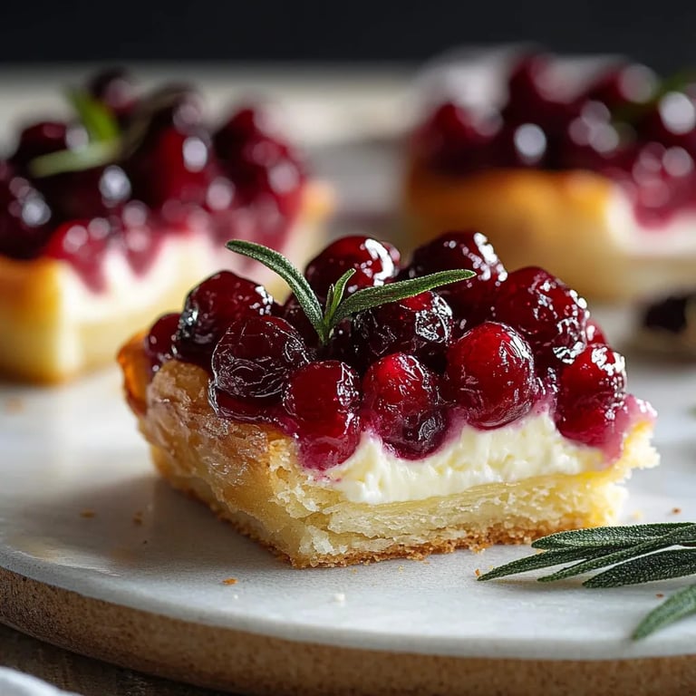 Mini-Cranberry-Brie-Häppchen mit Blätterteig