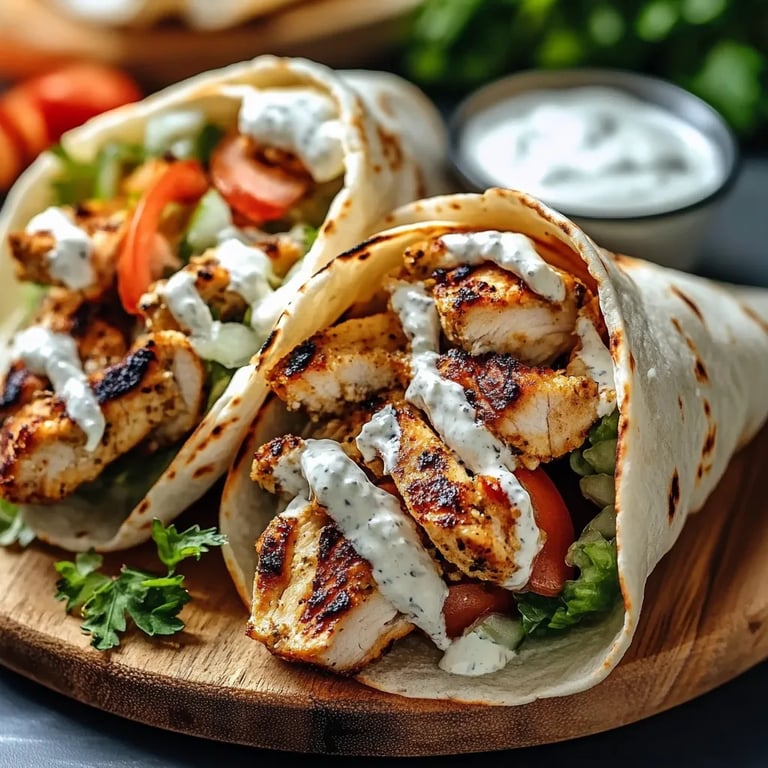 Mediterranean Chicken Gyros with Creamy Feta Tzatziki