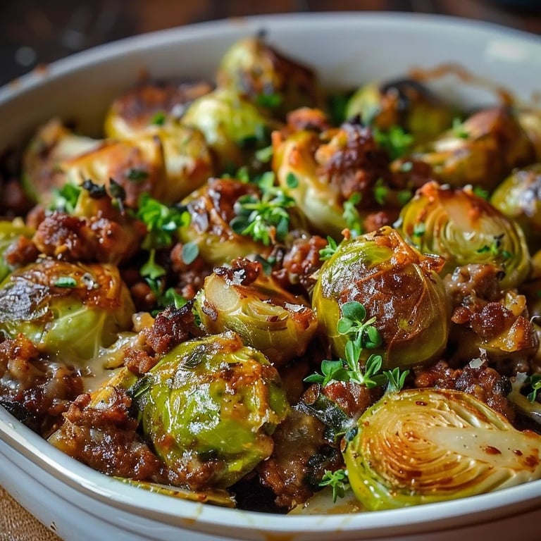 Rosenkohl Auflauf mit Hackfleisch