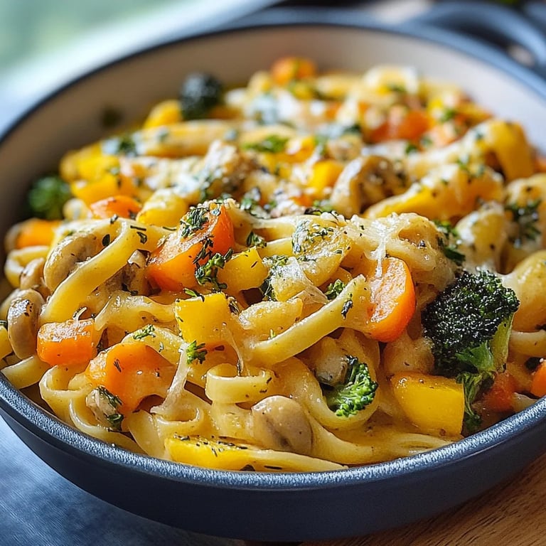 Einfacher Gemüse-Nudel-Auflauf