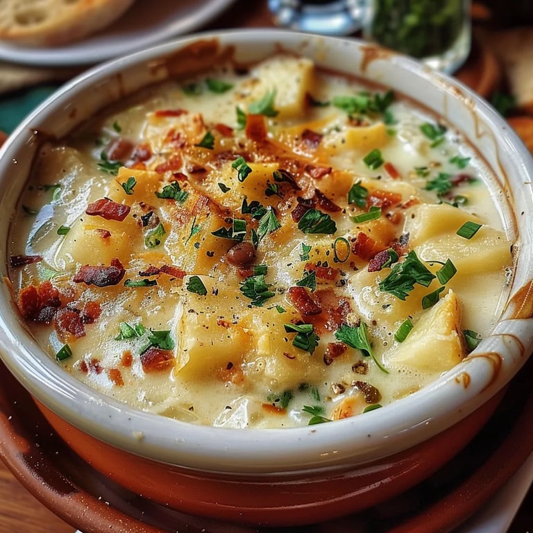 Cremige: Kartoffel-Käse-Suppe