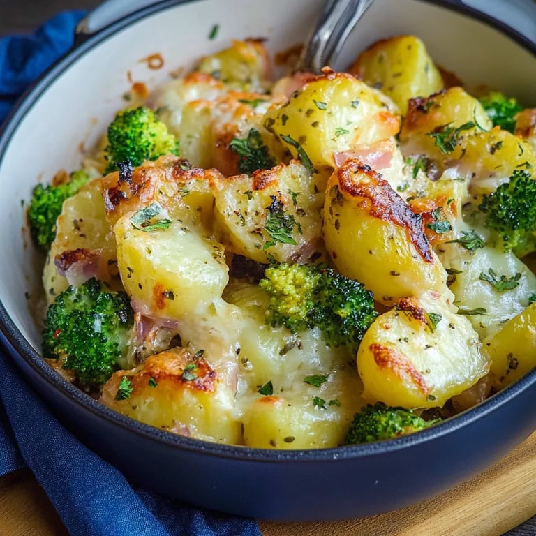 Kartoffel-Brokkoli-Auflauf mit Sahnesauce