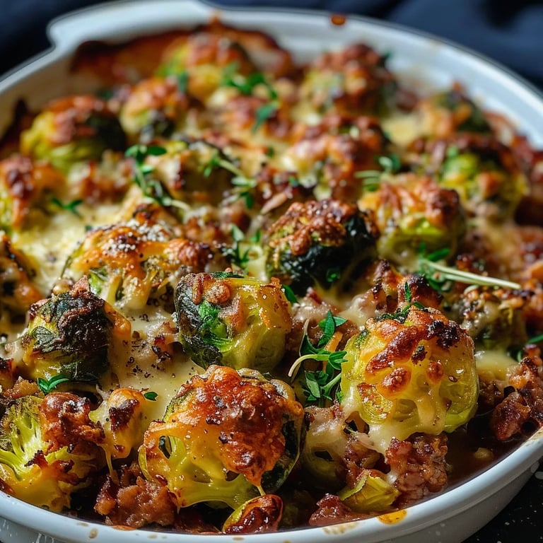 Rosenkohl Hack Auflauf