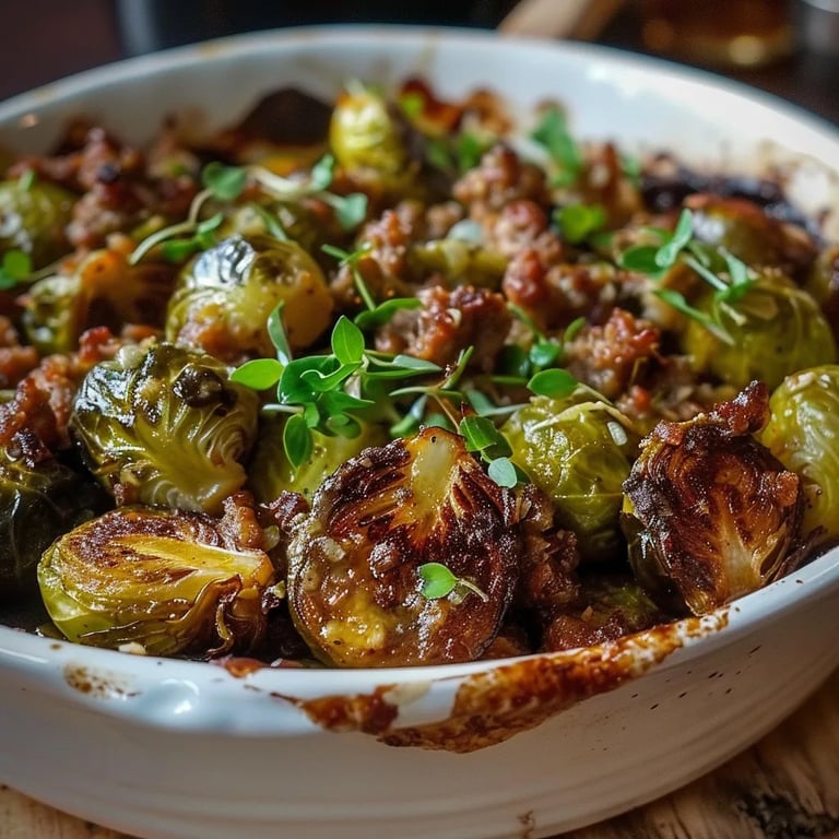 Rosenkohl Auflauf mit Hackfleisch