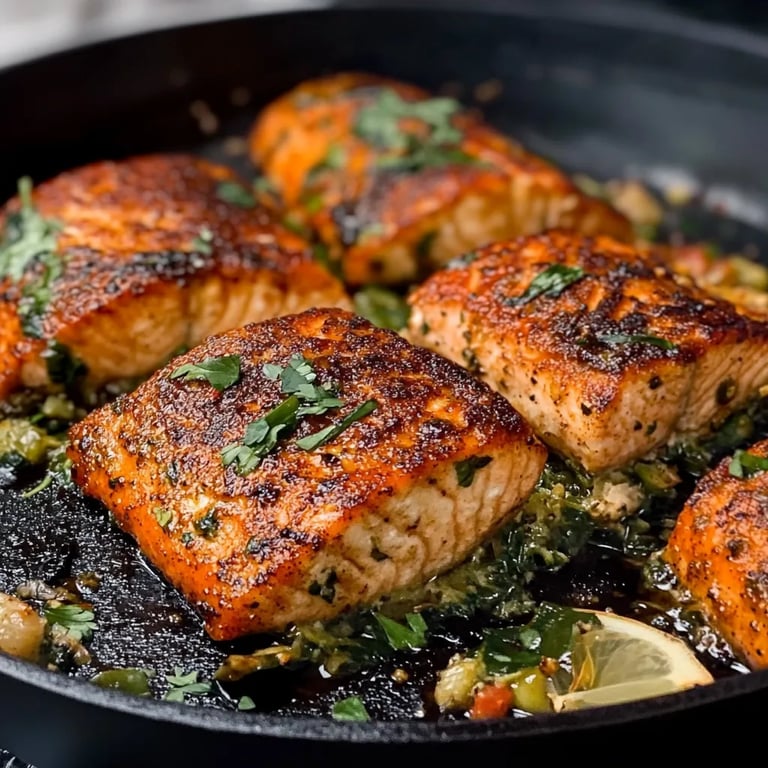 Blackened Cajun Stuffed Salmon