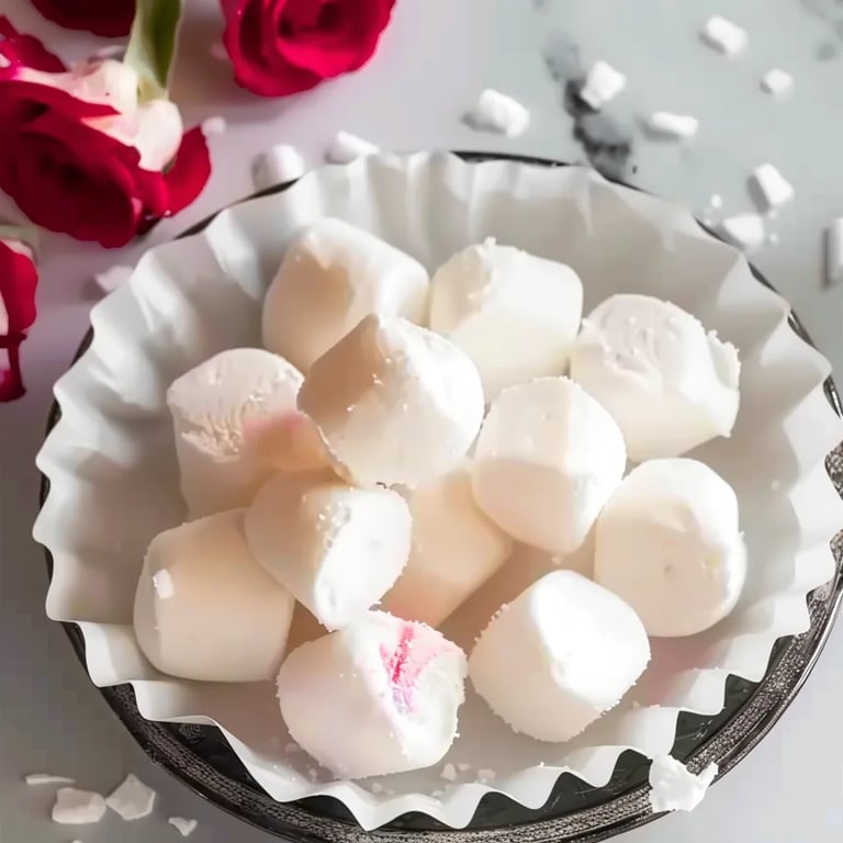 Marshmallows Blooming Roses