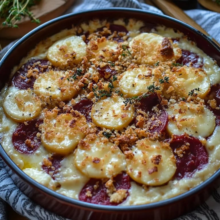 Rote-Bete-Gratin mit Ziegenkäse