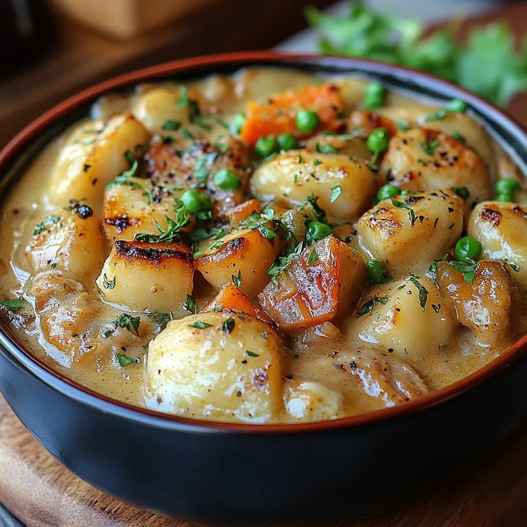 Tourte au Poulet et Gnocchis en Une Seule Casserole : Une Recette Incroyable Ultime