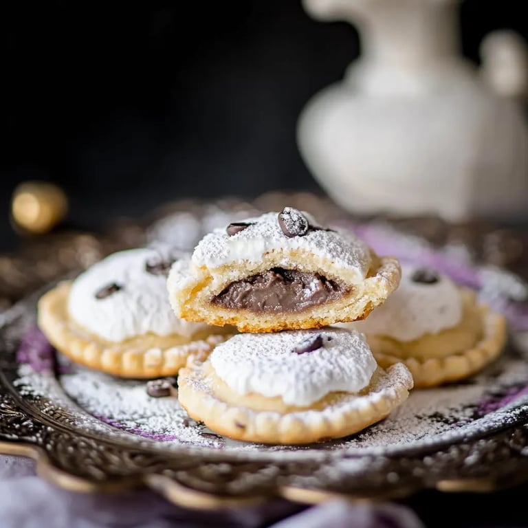 Feenküsse - Toffifee-Plätzchen mit Baiserhaube und Butterplätzchenteig