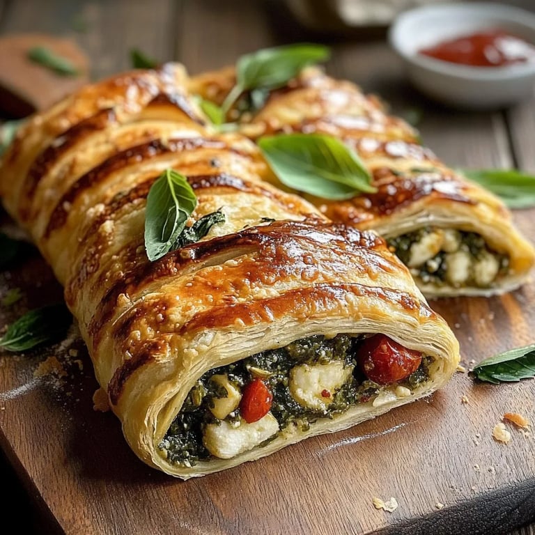 Herzhaftes Blätterteig-Stromboli