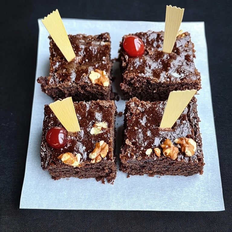 Brownie am Spieß