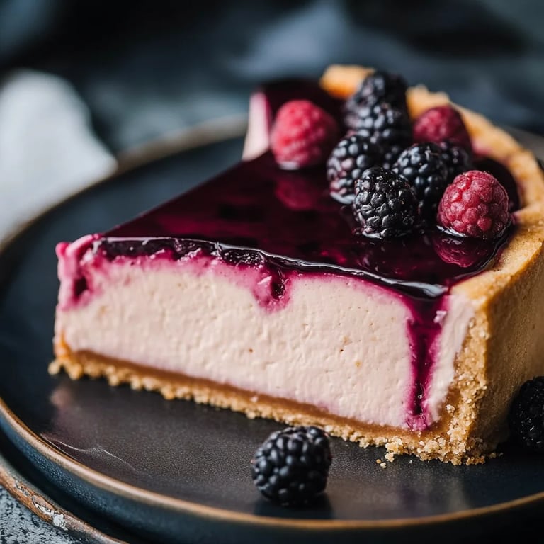 Mulberry & Earl Grey Cheesecake That Looks Fancy But Is Easy To Make ✨