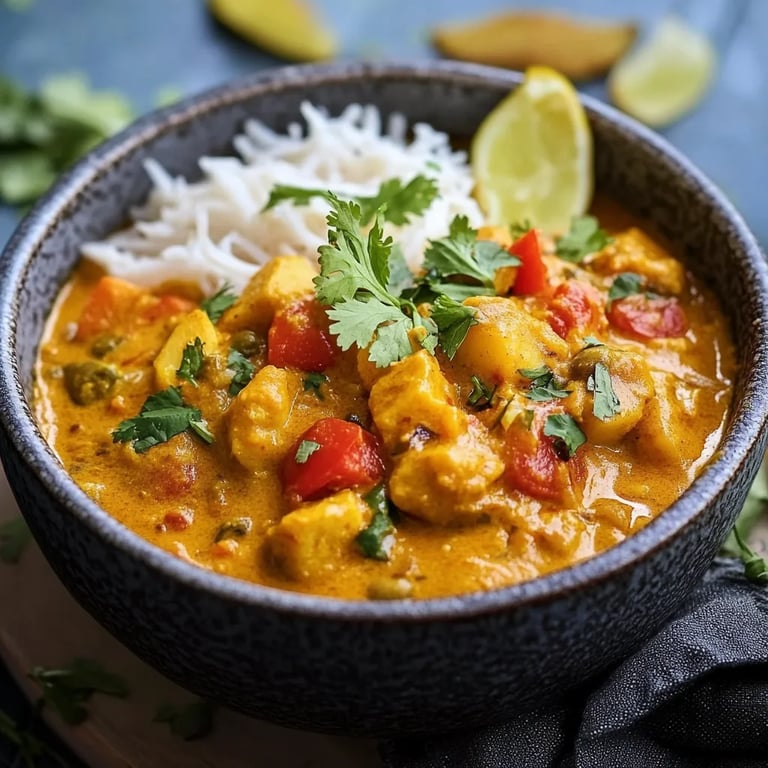 Veganes Erdnuss-Curry mit Süßkartoffel