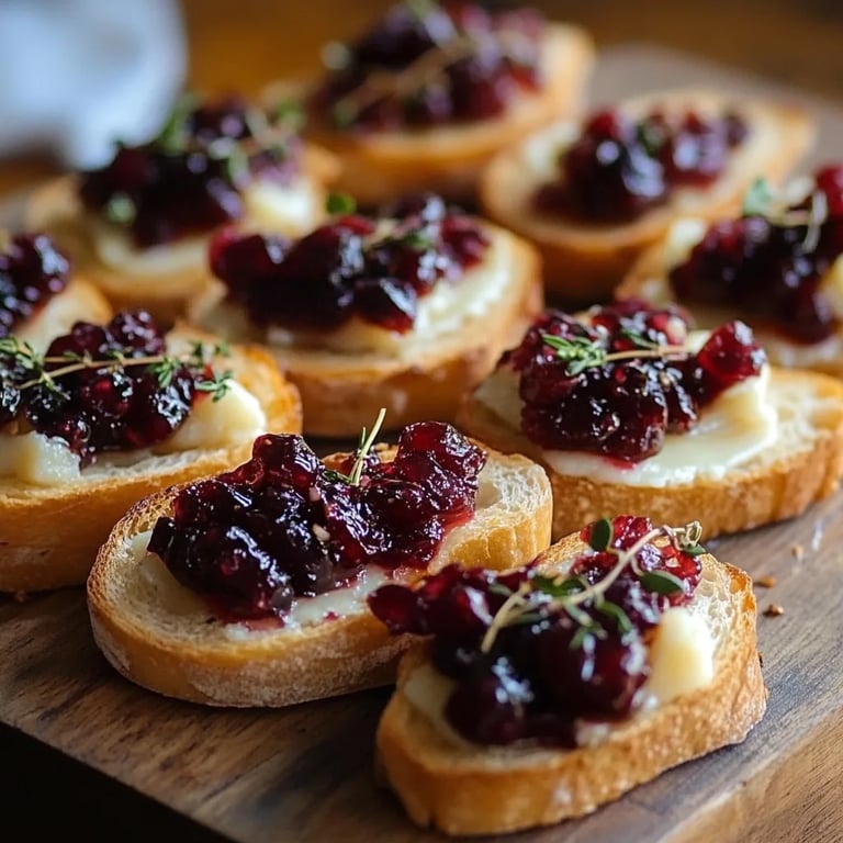 Cranberry and Brie Crostini