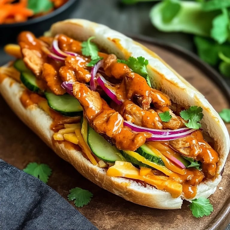 Hähnchen-Teriyaki-Sandwich