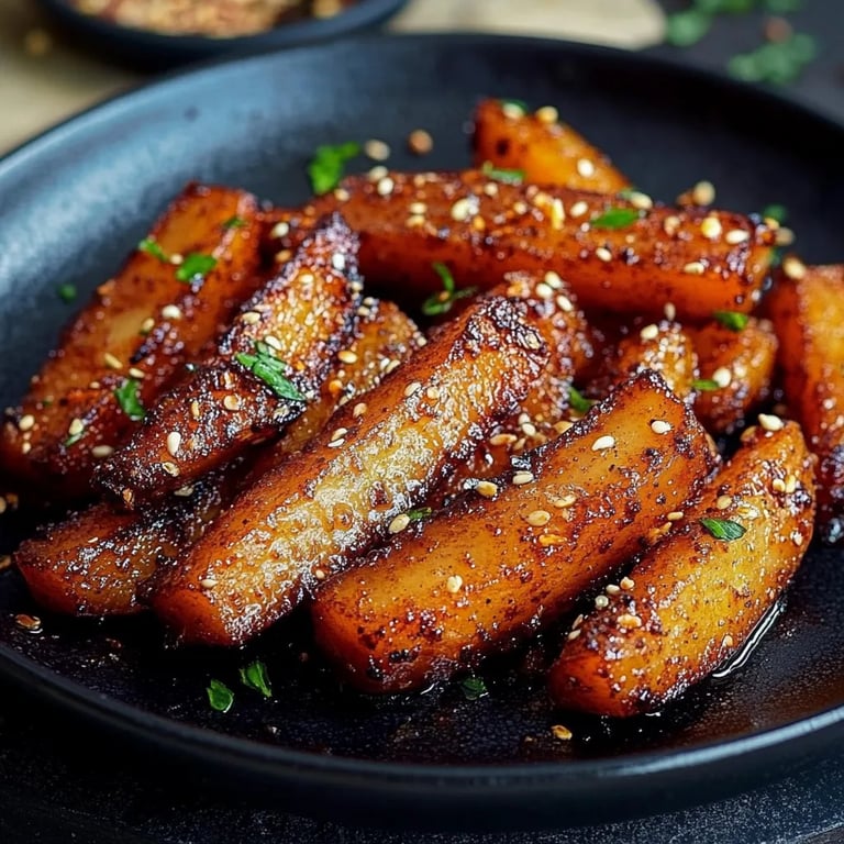 Knusprige Honig-Chili-Kartoffeln